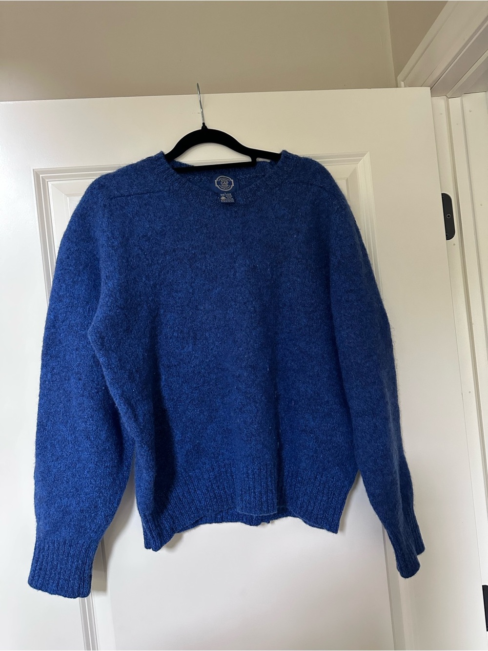 VINTAGE GAP Royal Blue Shetland Wool Crewneck Sweater
